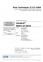 James Hardie -Cembrit, Metro&Zenit – Avis Technique